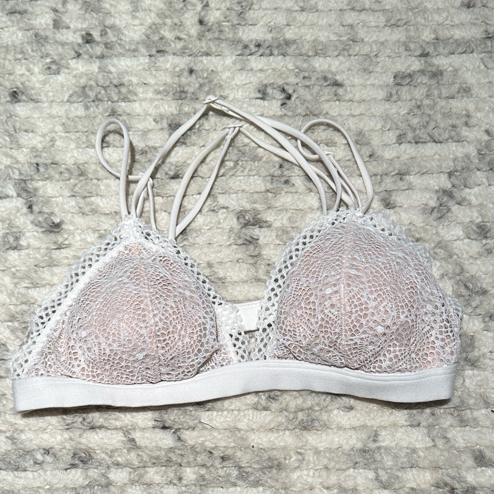 Victorias Secret White Lace Bralette Small